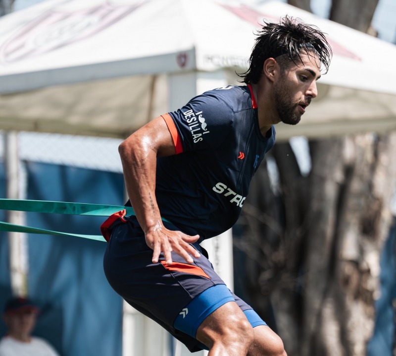 Cardillo tuvo su primer entrenamiento en San Lorenzo